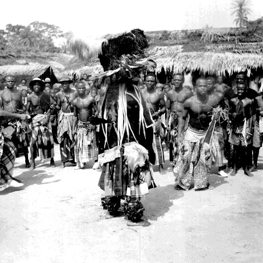 Obiri Jack mask (close-up) Ogbukele festival, Ekpafia Igbo